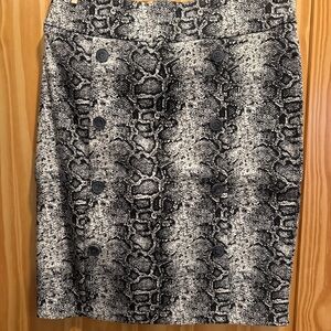 JM Sportswear Snakeskin Print Skirt – Size 14 – NWT